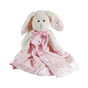 Bearington Bear Baby White Bunny Rabbit Hush a  Bye Pink Lovey Plush Satin SOFT